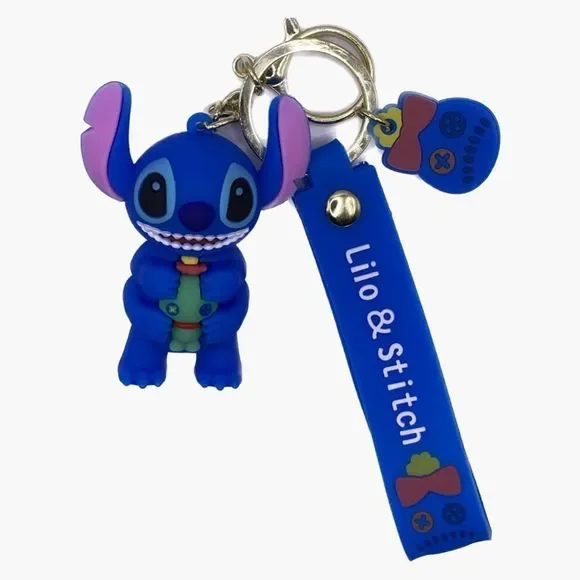 💙 Lilo & Stitch Doll Keychain Blue Hawaii - Picture 1 of 4